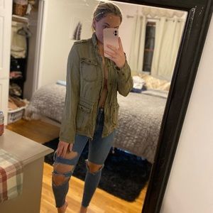 Max Jeans Army Green Utility Jacket